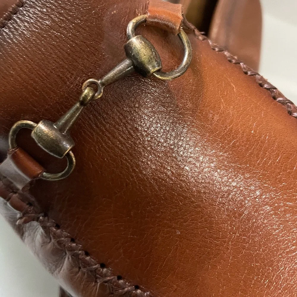 Studio Infinite cognac Dalton Leather loafer horse bit US size 12 made in Brazil
